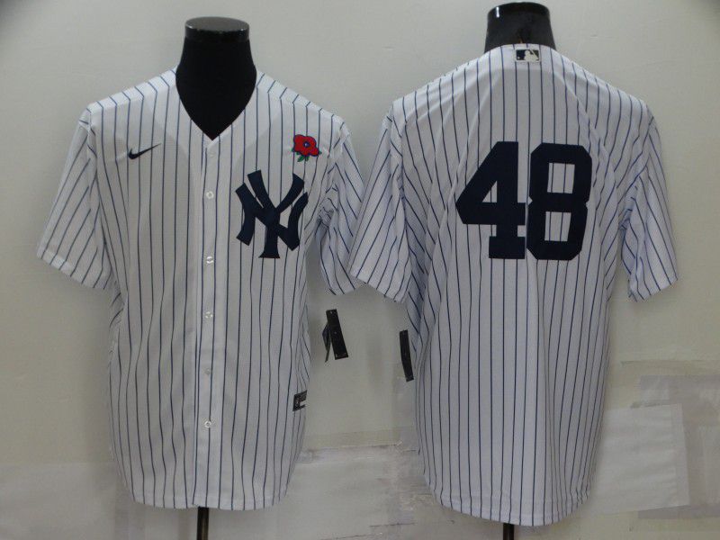 Cheap Men New York Yankees 48 No Name White Strip Game 2022 Nike MLB Jersey